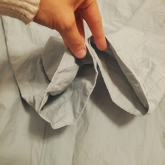 Eileen Fisher lightweight hooded windbreaker coat. Light blue. Oversized size S. - Picture 7 of 12